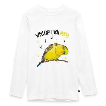 Wellensittich - Teenager Premium Bio Langarmshirt - Weiß - Vorne - AI Model Kid Female (0cm)