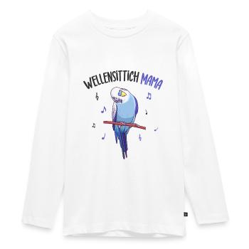 Wellensittich - Teenager Premium Bio Langarmshirt - Weiß - Vorne - AI Model Kid Female (0cm)