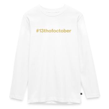 born on October 13 Birthday birthday - Teenager Premium Organic Long Sleeve Shirt - white - Front - AI Model Kid Female (0cm)