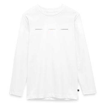 Line with color gradient - Teenager Premium Organic Long Sleeve Shirt - white - Front - AI Model Kid Female (0cm)