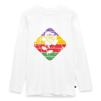 Rose - T-shirt manches longues Premium Ado - blanc - Devant - AI Model Kid Female (0cm)