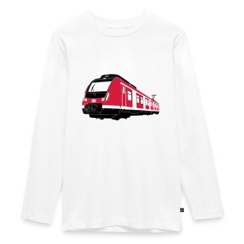 S-Bahn - Teenager Premium Bio Langarmshirt - Weiß - Vorne - AI Model Kid Female (0cm)