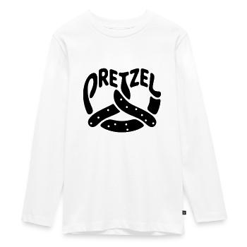 Brezel - Coole Bäckerei Logo - Teenager Premium Bio Langarmshirt - Weiß - Vorne - AI Model Kid Female (0cm)