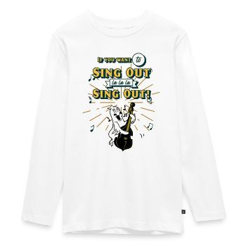 Sing Out! - Teenager Premium Bio Langarmshirt - Weiß - Vorne - AI Model Kid Female (0cm)