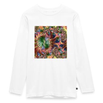 Diamond pattern colorful - Teenager Premium Bio Langarmshirt - Weiß - Vorne - AI Model Kid Female (0cm)
