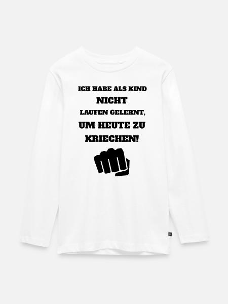 Cooler Spruch - Teenager Premium Bio Langarmshirt - Weiß