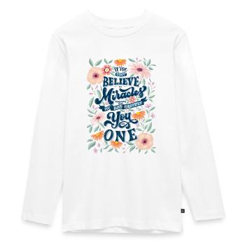 Du bist ein Wunder - Teenager Premium Bio Langarmshirt - Weiß - Vorne - AI Model Kid Female (0cm)
