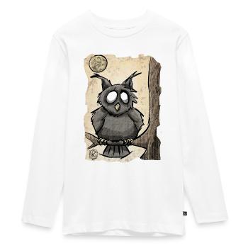 Uhu ~ Kritzeltoon #05 - Teenager Premium Bio Langarmshirt - Weiß - Vorne - AI Model Kid Female (0cm)