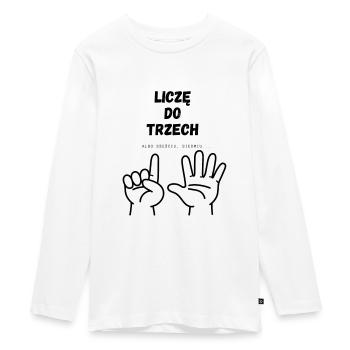 Je compte jusqu’à trois - T-shirt manches longues Premium Ado - blanc - Devant - AI Model Kid Female (0cm)