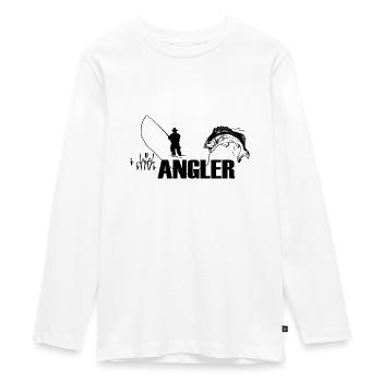 Angeln - Teenager Premium Bio Langarmshirt - Weiß - Vorne - AI Model Kid Female (0cm)