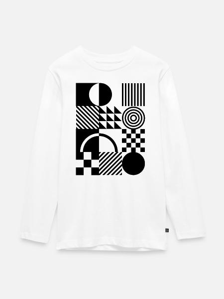Bauhaus Kunst Gestaltung - Teenager Premium Bio Langarmshirt - Weiß