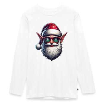 Weihnachts Elf Ugly Noël Noël Weihnachten - T-shirt manches longues Premium Ado - blanc - Devant - AI Model Kid Female (0cm)