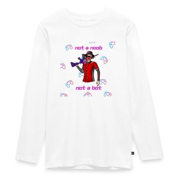 Gamer - T-shirt manches longues Premium Ado - blanc - Devant - AI Model Kid Female (0cm)
