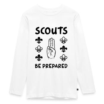 Scouts Toujours Prêts ! - T-shirt manches longues Premium Ado - blanc - Devant - AI Model Kid Female (0cm)