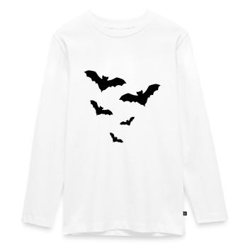 Fledermaus Fledermäuse - Teenager Premium Bio Langarmshirt - Weiß - Vorne - AI Model Kid Female (0cm)