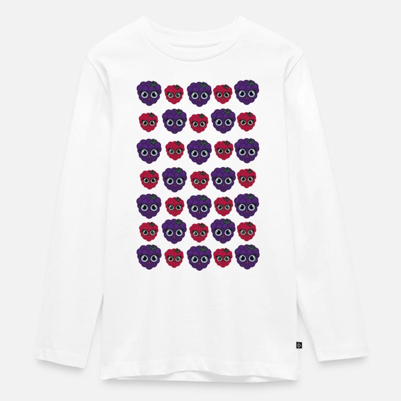 Billy Blackberry und Ruby Raspberry - Teenager Premium Bio Langarmshirt - Weiß