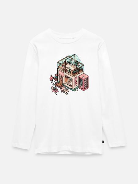 Spielzeug Erdbeer-café - Teenager Premium Bio Langarmshirt - Weiß