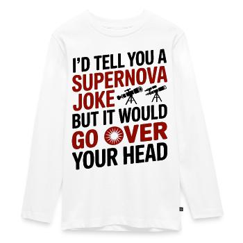 Drôle Supernova Astronomie Nerd Science Humour - T-shirt manches longues Premium Ado - blanc - Devant - AI Model Kid Female (0cm)
