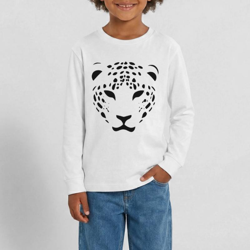 Léopard Maglia a maniche lunghe ecologica premium per ragazzi