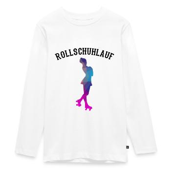 Rollkunstlauf Rollschuhe Pirouette Rollschuhlauf - Teenager Premium Bio Langarmshirt - Weiß - Vorne - AI Model Kid Female (0cm)