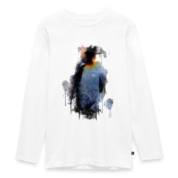Pinguin eisvogel geschenk shirt - Teenager Premium Bio Langarmshirt - Weiß - Vorne - AI Model Kid Female (0cm)