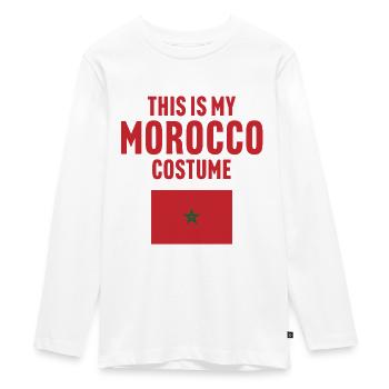 Das ist mein Marokko Kostüm - Teenager Premium Bio Langarmshirt - Weiß - Vorne - AI Model Kid Female (0cm)