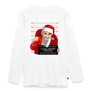 Nicholas passe illégalement la frontière - T-shirt manches longues Premium Ado - blanc - Devant - AI Model Kid Female (0cm)