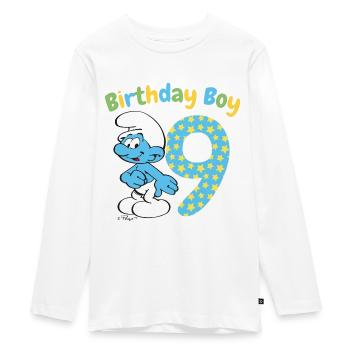 Birthday Boy 9e anniversaire - T-shirt manches longues Premium Ado - blanc - Devant - AI Model Kid Female (0cm)