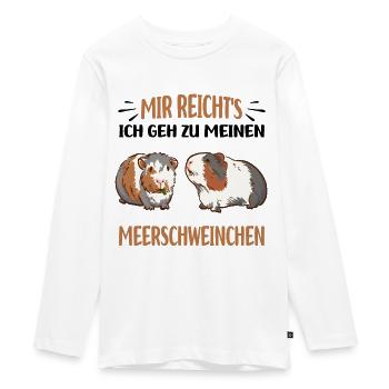 Meerschweinchen - Teenager Premium Bio Langarmshirt - Weiß - Vorne - AI Model Kid Female (0cm)