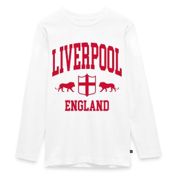 Liverpool - Teenager Premium Bio Langarmshirt - Weiß - Vorne - AI Model Kid Female (0cm)