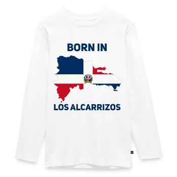 Los Alcarrizos - Teenager Premium Organic Long Sleeve Shirt - white - Front - AI Model Kid Female (0cm)
