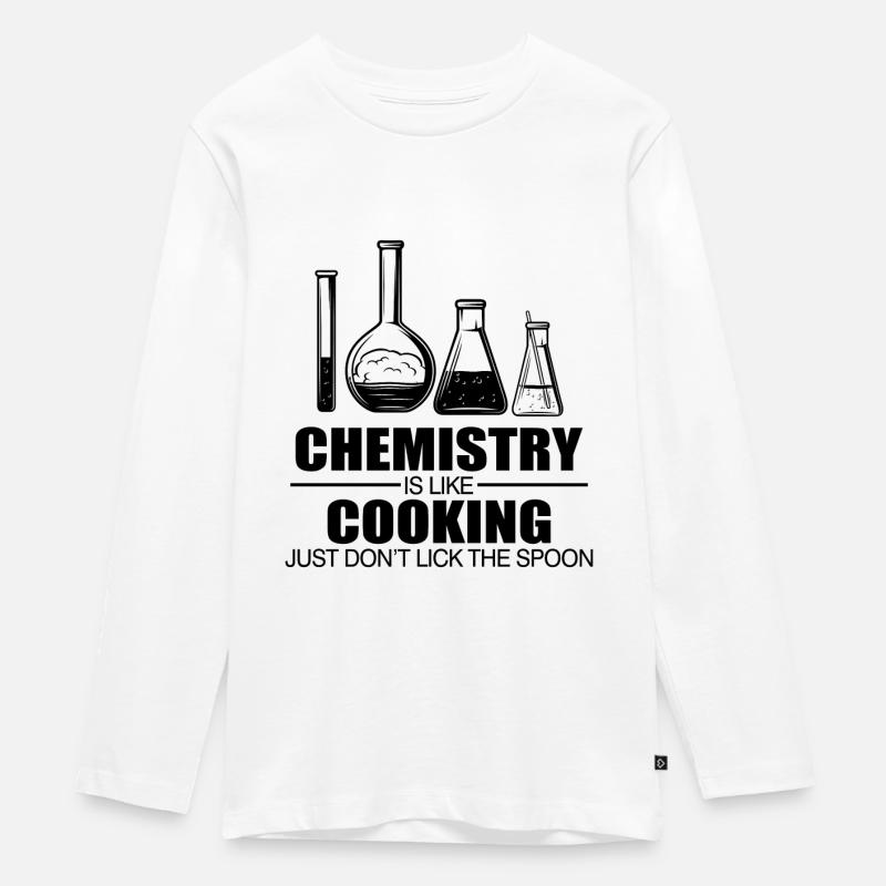 Chimie chimiste piston labo cadeau - T-shirt manches longues Premium Ado - blanc