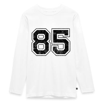 Anzahl 85 - Teenager Premium Bio Langarmshirt - Weiß - Vorne - AI Model Kid Female (0cm)