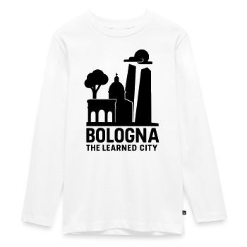 Bologne Italie Silhouette - T-shirt manches longues Premium Ado - blanc - Devant - AI Model Kid Female (0cm)