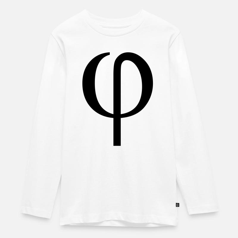phi greek - T-shirt manches longues Premium Ado - blanc