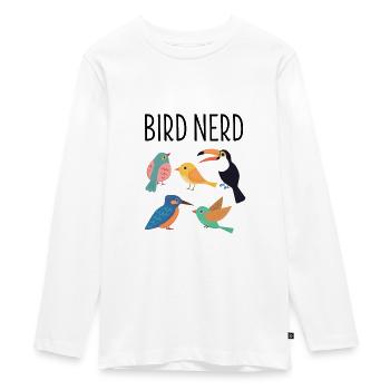 Nerd bec animal cadeau oiseau exotique - T-shirt manches longues Premium Ado - blanc - Devant - AI Model Kid Female (0cm)