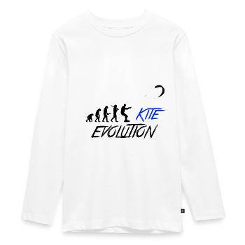 Evolution du cerf-volant - T-shirt manches longues Premium Ado - blanc - Devant - AI Model Kid Female (0cm)