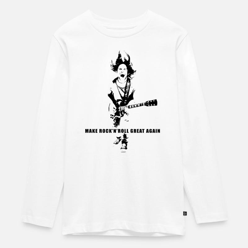 Make Rock'n'Roll Great Again - T-shirt manches longues Premium Ado - blanc