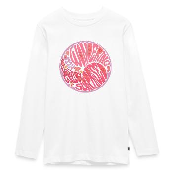 Wundern Sie sich weiter, Flieder - Teenager Premium Bio Langarmshirt - Weiß - Vorne - AI Model Kid Female (0cm)