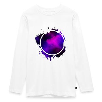 cercle bleu violet - cercle bleu violet - T-shirt manches longues Premium Ado - blanc - Devant - AI Model Kid Female (0cm)