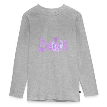 Dance belly dance - Teenager Premium Organic Long Sleeve Shirt - heather grey - Front