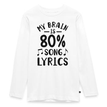 Sänger Musiker Singen - Teenager Premium Bio Langarmshirt - Weiß - Vorne - AI Model Kid Female (0cm)