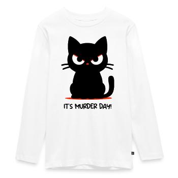 Journée du meurtre - T-shirt manches longues Premium Ado - blanc - Devant - AI Model Kid Female (0cm)
