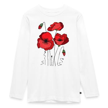 Blumen - T-shirt manches longues Premium Ado - blanc - Devant - AI Model Kid Female (0cm)