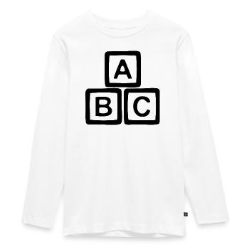 ABC - Teenager Premium Bio Langarmshirt - Weiß - Vorne - AI Model Kid Female (0cm)