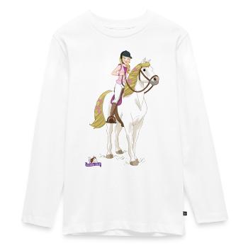 Schleich Horse Club Sofia & Blossom Pose - Teenager Premium Bio Langarmshirt - Weiß - Vorne - AI Model Kid Female (0cm)