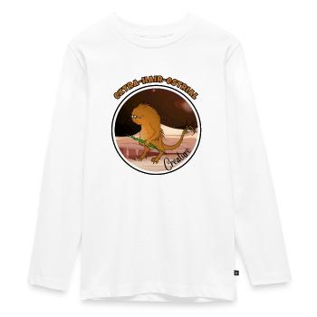 Créature extra-poilue - T-shirt manches longues Premium Ado - blanc - Devant - AI Model Kid Female (0cm)