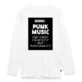 Punk Music May Cause Creativity and Individuality - Teenager Premium Bio Langarmshirt - Weiß - Vorne - AI Model Kid Female (0cm)