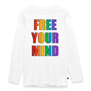 Libérez votre - T-shirt manches longues Premium Ado - blanc - Devant - AI Model Kid Female (0cm)