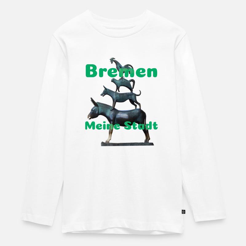 Brême - T-shirt manches longues Premium Ado - blanc
